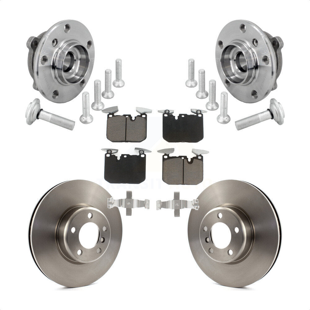 Front Hub Bearing Brake Rotor Pad Kit For BMW 330i xDrive 440i Gran Coupe 320i M240i 340i KBB-133384