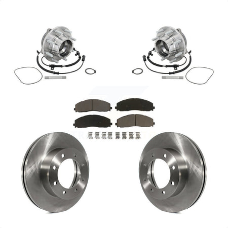 Front Hub Bearing Brake Rotor & Pad Kit For 13-16 Ford F-450 Super Duty With 8 Lug Wheels KBB-133400