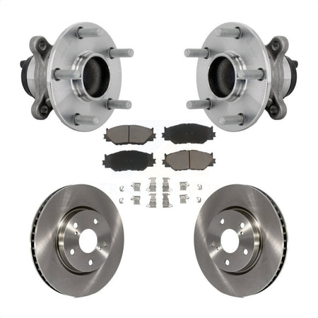 Front Hub Bearing Brake Rotor Pads Kit For Lexus IS250 Base with RWD With F Sport Package KBB-133406