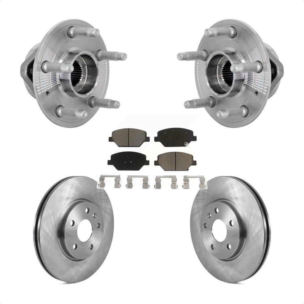 Front Hub Bearing Brake Rotor Pads Kit For Buick Envision With 321mm Diameter KBB-133408