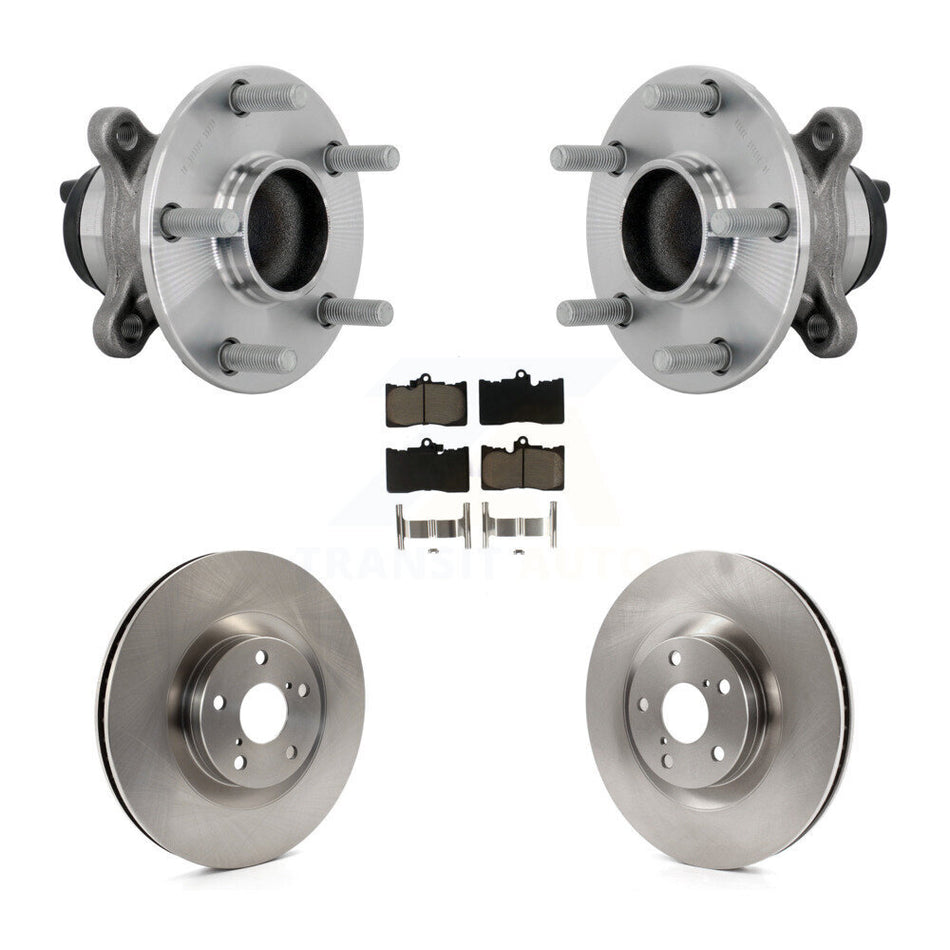 Front Hub Bearing Assembly Disc Brake Rotors And Pads Kit For Lexus IS300 IS350 IS200t KBB-133411