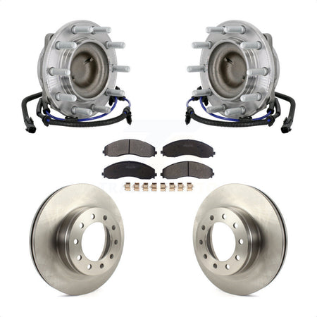 Front Hub Bearing Assembly Disc Brake Rotor Pad Kit For Ford F-450 Super Duty F-550 4 X 2 KBB-133413