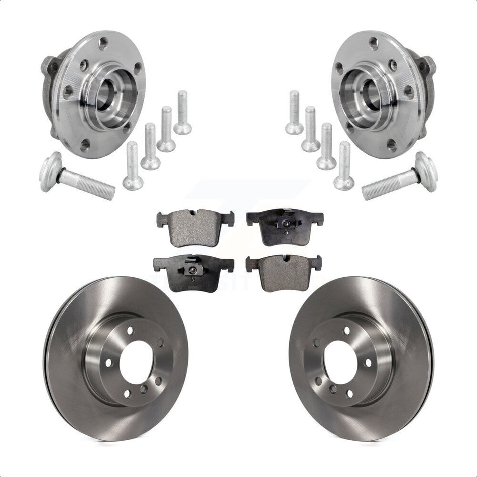 Front Hub Bearing Brake Rotor Pads Kit For BMW 330i xDrive 230i 430i Gran Coupe 320i 328d KBB-133422