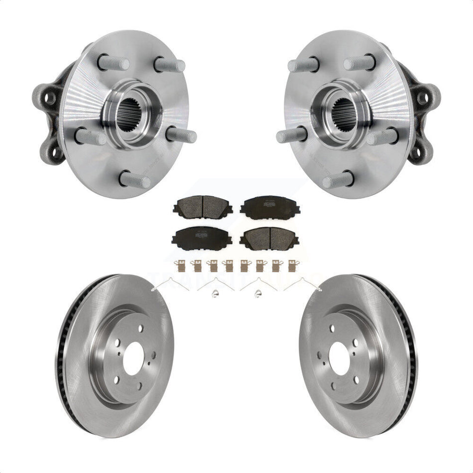 Front Hub Bearing Brake Rotor & Pads Kit For Toyota RAV4 FULL HYBRID EV-GAS (FHEV) engine KBB-133430