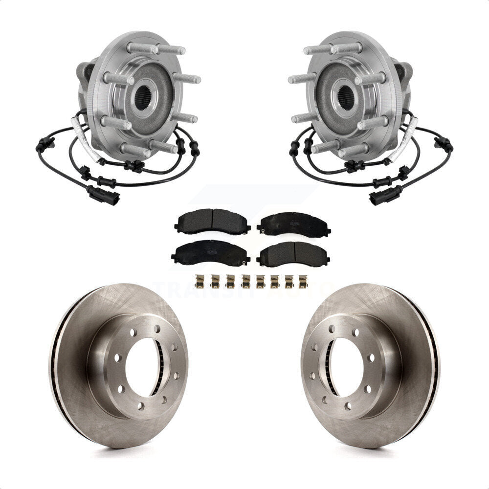 Front Hub Bearing Assembly Disc Brake Rotors And Semi-Metallic Pads Kit For Ram 2500 3500 KBB-133431