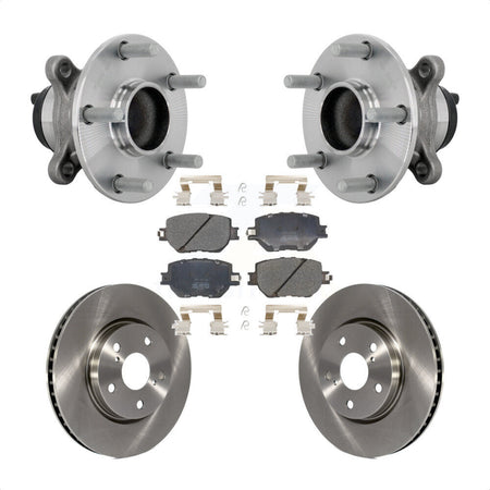Front Hub Bearing Disc Brake Rotor & Pad Kit For 2014 Lexus IS250 Without F Sport Package KBB-133437