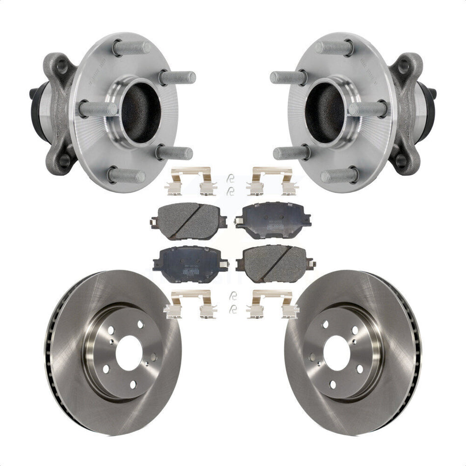 Front Hub Bearing Disc Brake Rotor & Pad Kit For 2014 Lexus IS250 Without F Sport Package KBB-133437