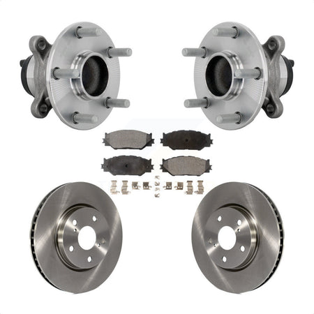 Front Hub Bearing Brake Rotor Pads Kit For Lexus IS250 Base with RWD With F Sport Package KBB-133438