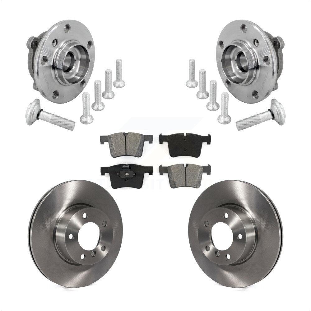 Front Hub Bearing Brake Rotor Pads Kit For BMW 330i xDrive 230i 430i Gran Coupe 320i 328d KBB-133449