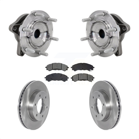 Front Hub Bearing Assembly Disc Brake Rotors And Pads Kit For 2019-2023 Ford Ranger 4WD KBB-133454