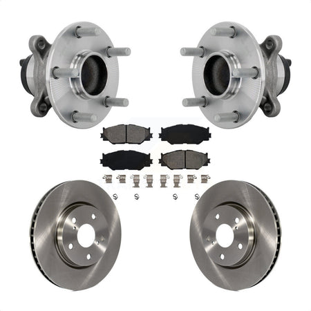 Front Hub Bearing Brake Rotor Pads Kit For Lexus IS250 Base with RWD With F Sport Package KBB-133471