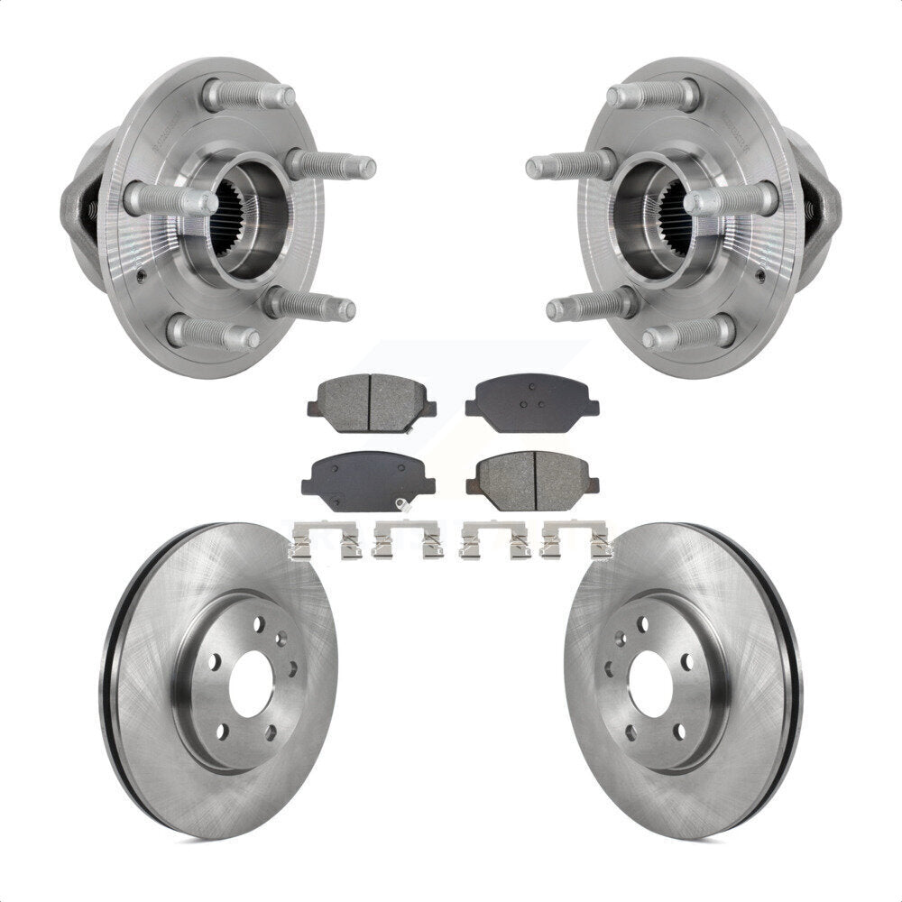 Front Hub Bearing Brake Rotor Pads Kit For Buick Envision With 321mm Diameter KBB-133473