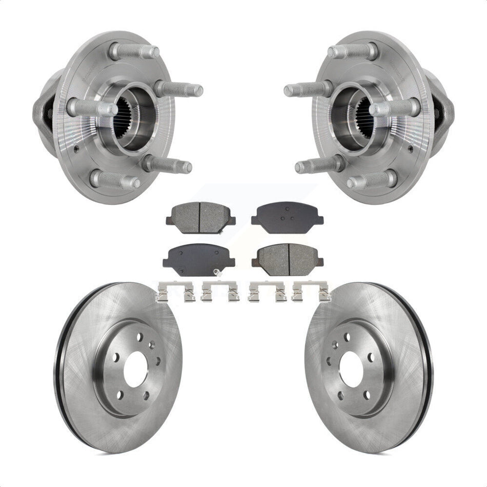 Front Hub Bearing Brake Rotor Pads Kit For Buick Envision With 321mm Diameter KBB-133473
