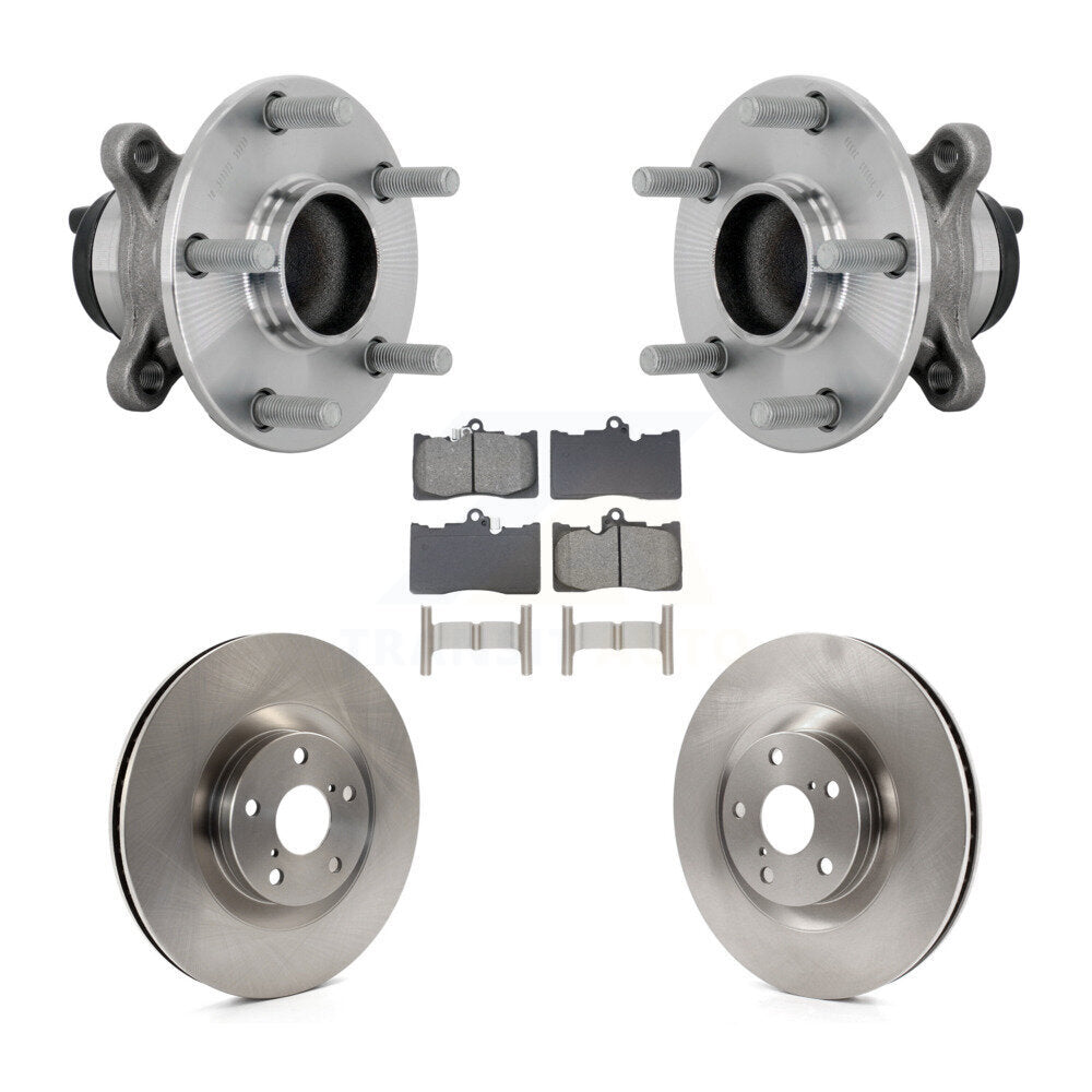 Front Hub Bearing Assembly Disc Brake Rotors And Pads Kit For Lexus IS300 IS350 IS200t KBB-133478