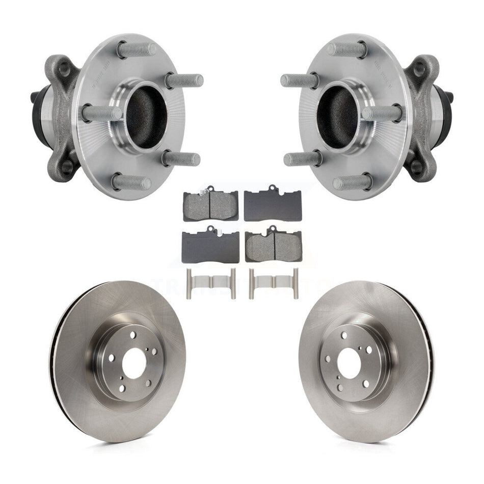Front Hub Bearing Assembly Disc Brake Rotors And Pads Kit For Lexus IS300 IS350 IS200t KBB-133478