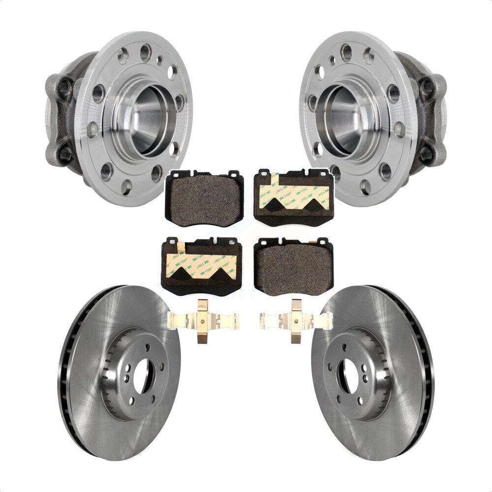 Front Hub Bearing Assembly Disc Brake Rotors And Pads Kit For Mercedes-Benz C300 C350e KBB-133479