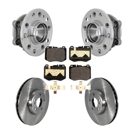 Front Hub Bearing Assembly Disc Brake Rotors And Pads Kit For Mercedes-Benz C300 C350e KBB-133479