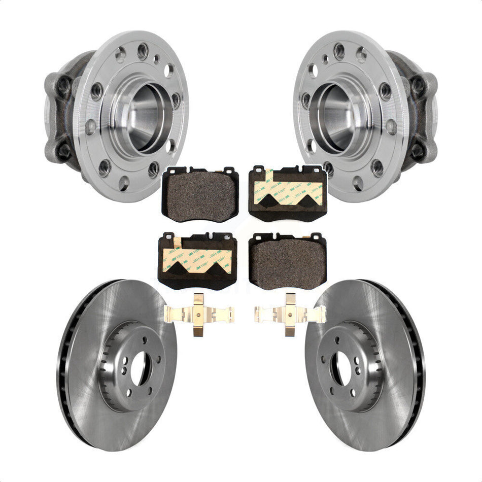 Front Hub Bearing Assembly Disc Brake Rotors And Pads Kit For Mercedes-Benz C300 C350e KBB-133479