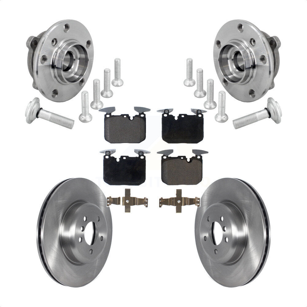 Front Hub Bearing Disc Brake Rotor & Pad Kit For BMW 340i xDrive 440i Gran Coupe M240i GT KBB-133481