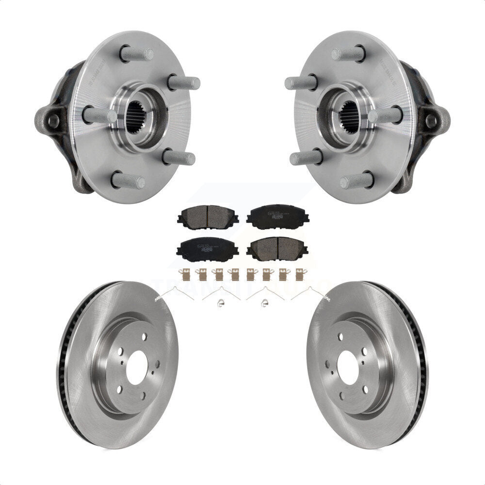 Front Hub Bearing Assembly Disc Brake Rotors And Ceramic Pads Kit For Toyota RAV4 Venza KBB-133489