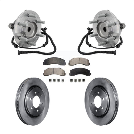 Front Hub Bearing Assembly Disc Brake Rotors And Pads Kit For 2015-2017 Ford F-150 RWD KBB-133501