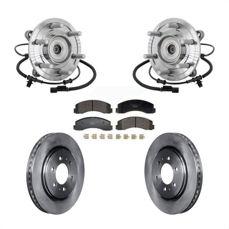 Front Hub Bearing Assembly Disc Brake Rotors And Pads Kit For 2018-2020 Ford F-150 Raptor KBB-133503