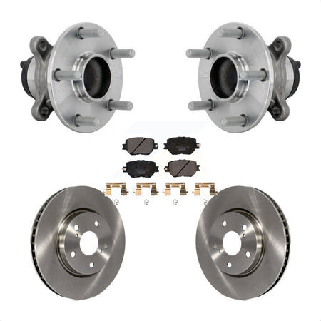 Front Hub Bearing Disc Brake Rotor & Pad Kit For 2014 Lexus IS250 Without F Sport Package KBB-133505