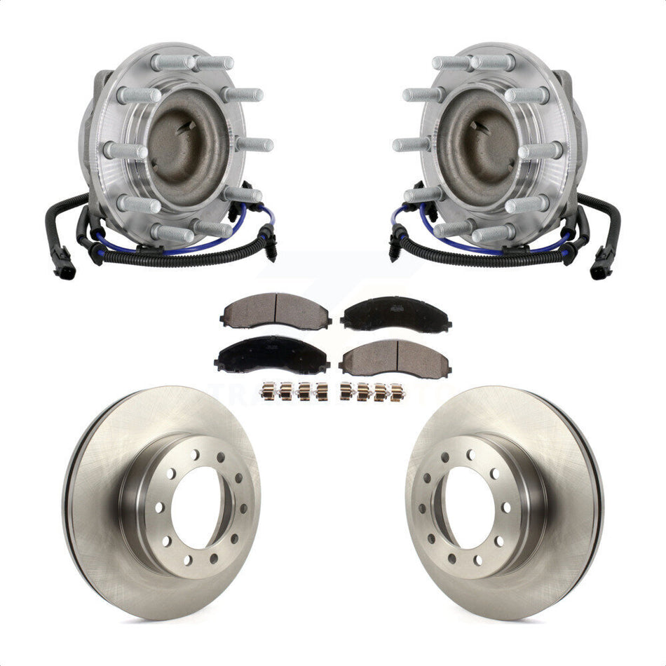 Front Hub Bearing Assembly Disc Brake Rotor Pad Kit For Ford F-450 Super Duty F-550 4 X 2 KBB-133507