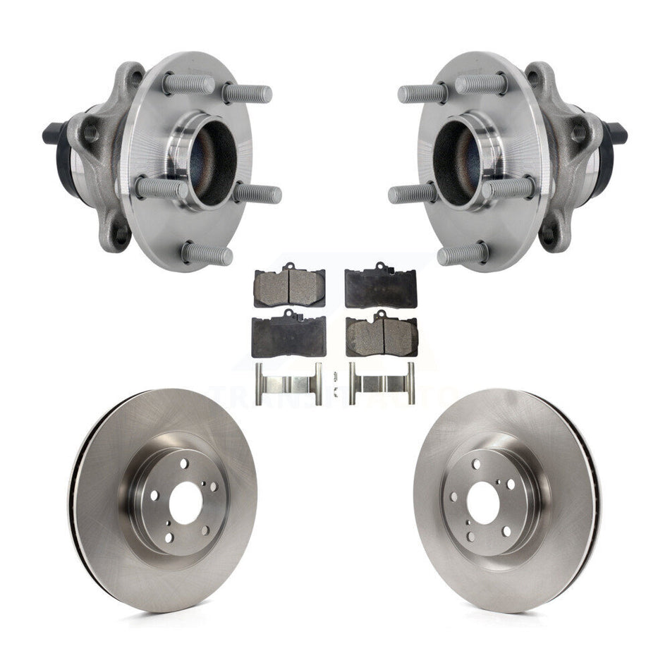Front Hub Bearing Brake Rotor And Pad Kit For Lexus GS350 RC300 RC350 GS450h GS300 RC200t KBB-133512