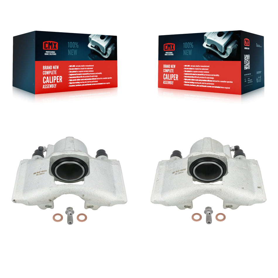 Front Disc Brake Caliper Assembly Left Right Side (Driver Passenger) Kit For Cadillac DeVille Fleetwood 60 Special Commercial Chassis With Heavy Duty Brakes KBC-100007