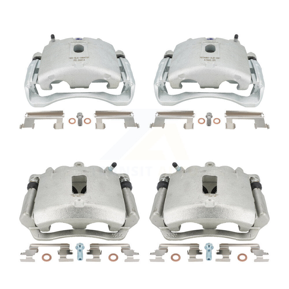 Front Rear Disc Brake Caliper Assembly Left Right Side (Driver Passenger) Kit For 2007-2020 Chevrolet Express 2500 GMC Savana KBC-100060 by CMX