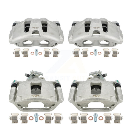 Front Rear Disc Brake Caliper Assembly Left Right Side (Driver Passenger) Kit For 2017-2020 Dodge Grand Caravan KBC-100092 by CMX