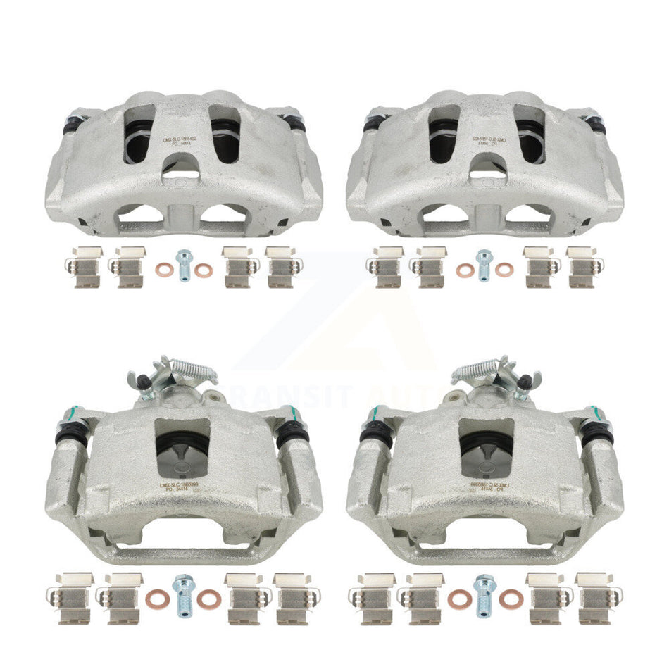 Front Rear Disc Brake Caliper Assembly Left Right Side (Driver Passenger) Kit For 2017-2020 Dodge Grand Caravan KBC-100092 by CMX