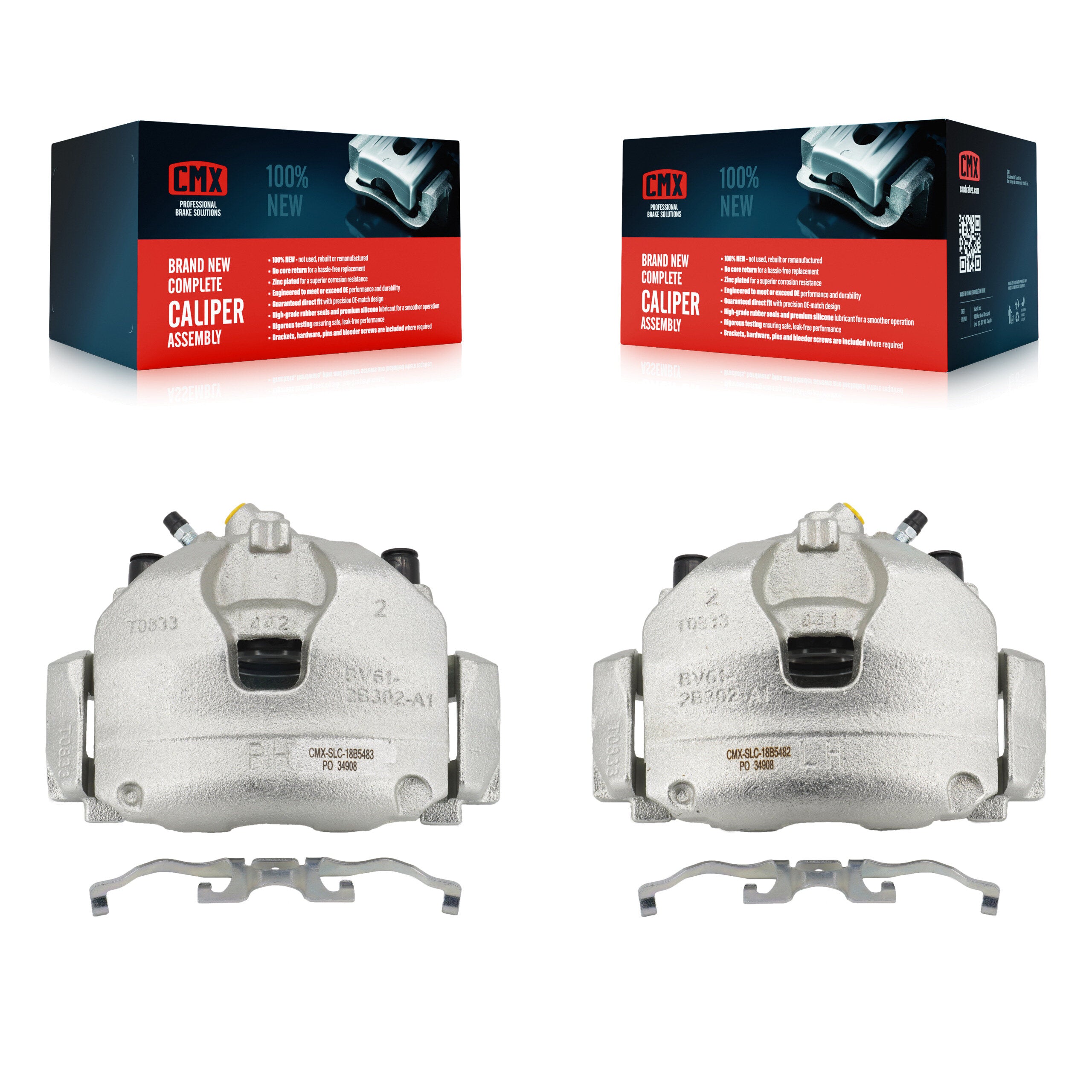 Front Brake Caliper Left Right Side Kit For Ford Escape Focus Transit Connect Lincoln MKC KBC-100101