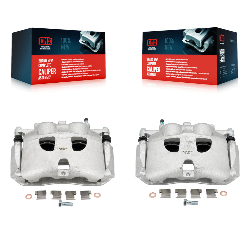 Front Disc Brake Caliper Assembly Left Right Side (Driver Passenger) Kit For Ford F-150 Expedition Lincoln Navigator Mark LT KBC-100122