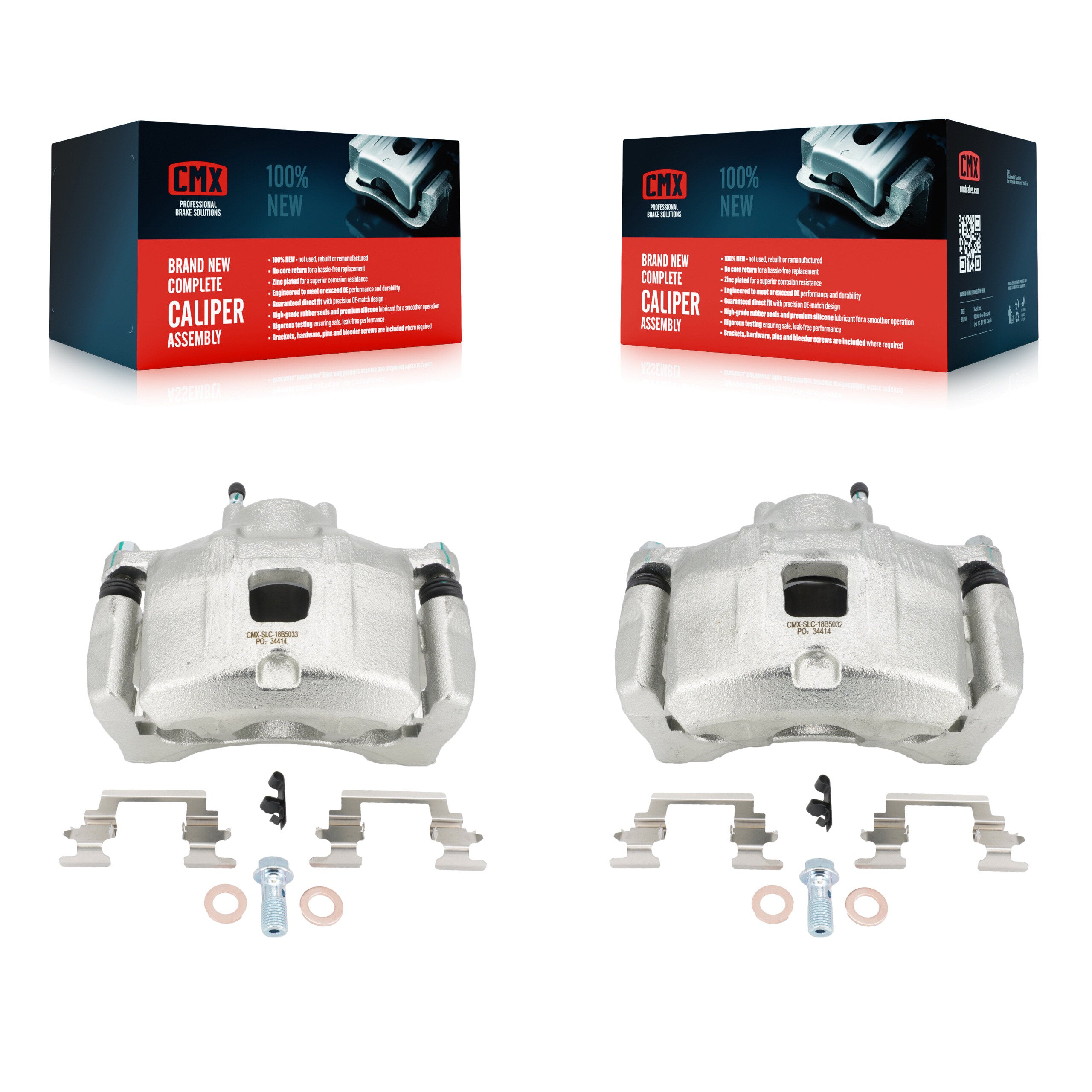 Front Disc Brake Caliper Kit For Jeep Patriot Dodge Chrysler Compass 200 Caliber Avenger KBC-100153