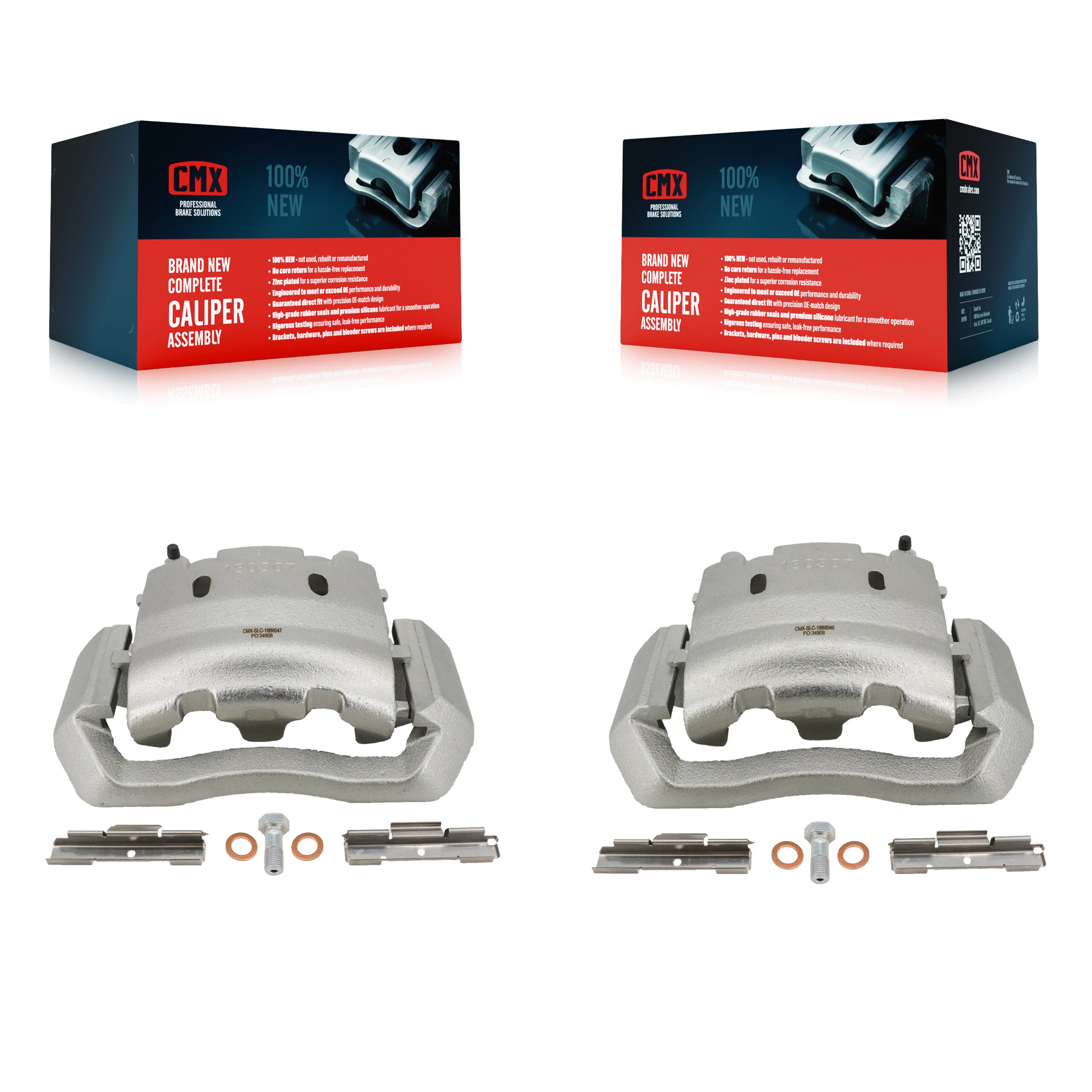 Front Brake Caliper Left Right Side Kit For Ford E-550 Super Duty F-450 F-550 Econoline KBC-100156