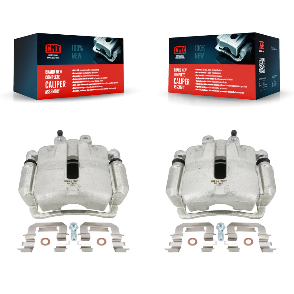 Front Disc Brake Caliper Assembly Left Right Side (Driver Passenger) Kit For Chevrolet Equinox GMC Terrain Malibu Buick Impala LaCrosse Regal Cascada Cadillac ELR Allure KBC-100159