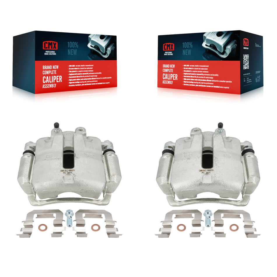 Front Disc Brake Caliper Assembly Left Right Side (Driver Passenger) Kit For Chevrolet Equinox GMC Terrain Malibu Buick Impala LaCrosse Regal Cascada Cadillac ELR Allure KBC-100159