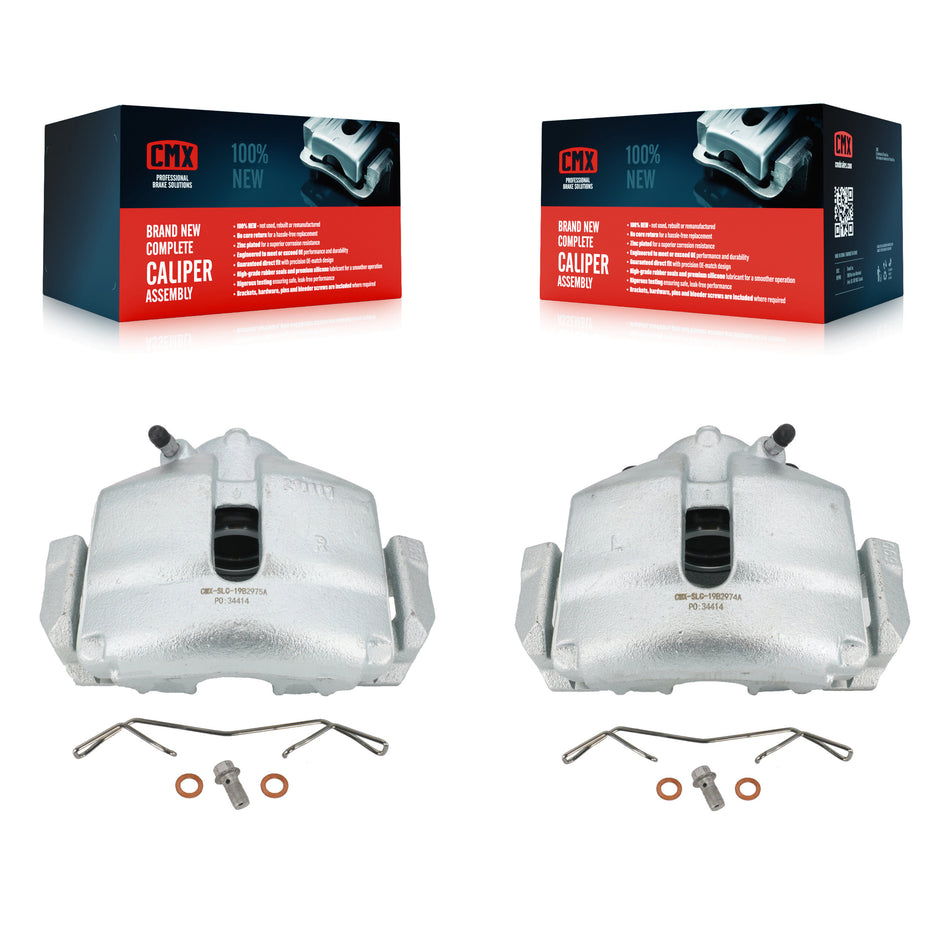 Front Disc Brake Caliper Assembly Left Right Side (Driver Passenger) Kit For Volkswagen Jetta Beetle CC Passat GTI Eos Audi A3 Golf TT Quattro KBC-100177