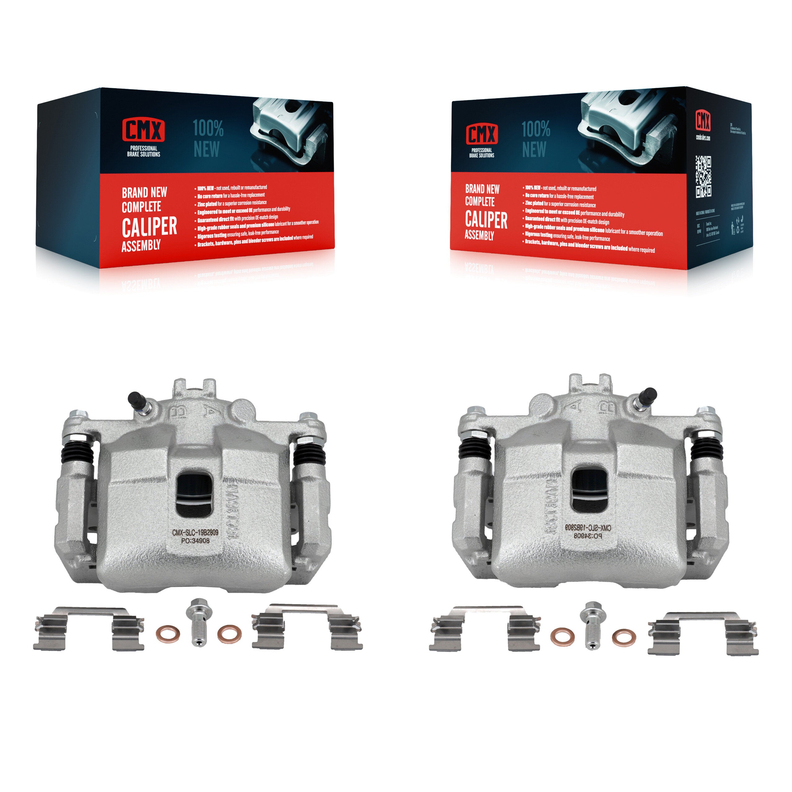 Front Brake Caliper Left Right Side (Driver Passenger) Kit For 2006-2011 Honda Civic 2.0L KBC-100179
