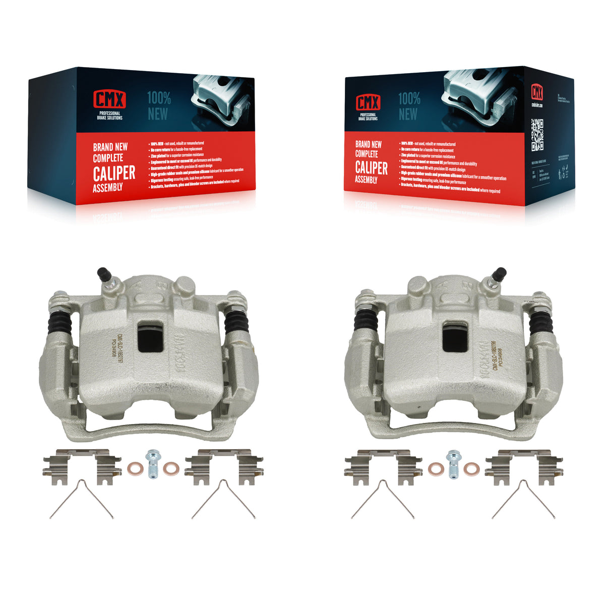 Front Disc Brake Caliper Left Right Side (Driver Passenger) Kit For Honda Civic Fit KBC-100181