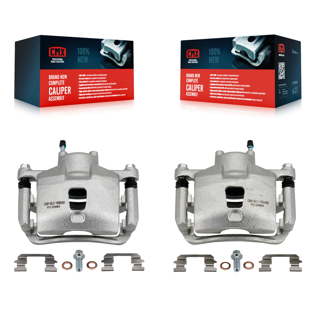 Front Brake Caliper Left Right Driver Passenger Side Kit For 2009-2011 Nissan Versa 1.6L KBC-100185