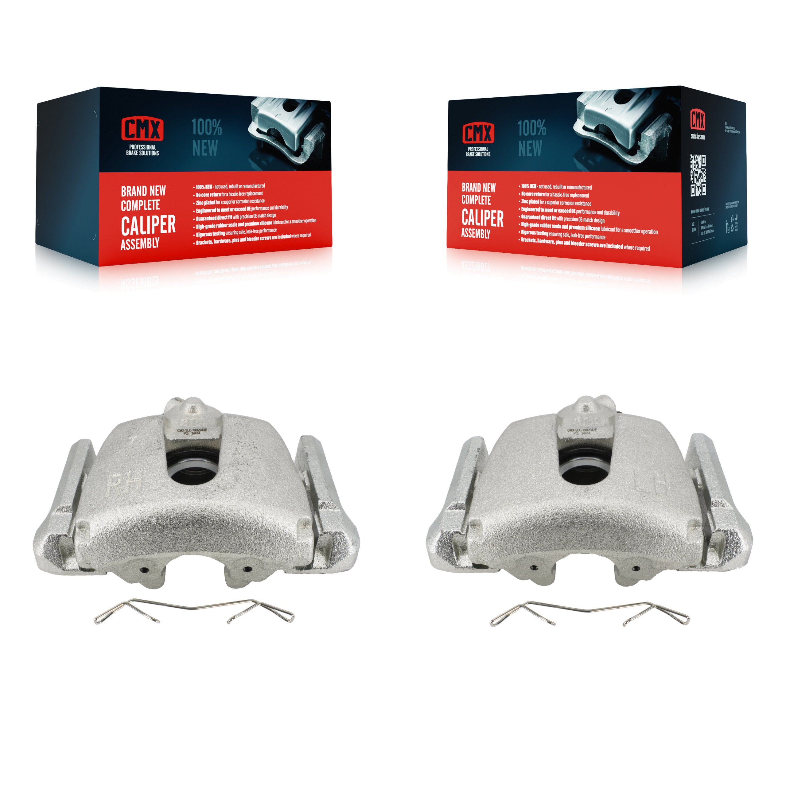 Front Disc Brake Caliper Left Right Side (Driver Passenger) Kit For Mazda 3 5 Sport KBC-100195