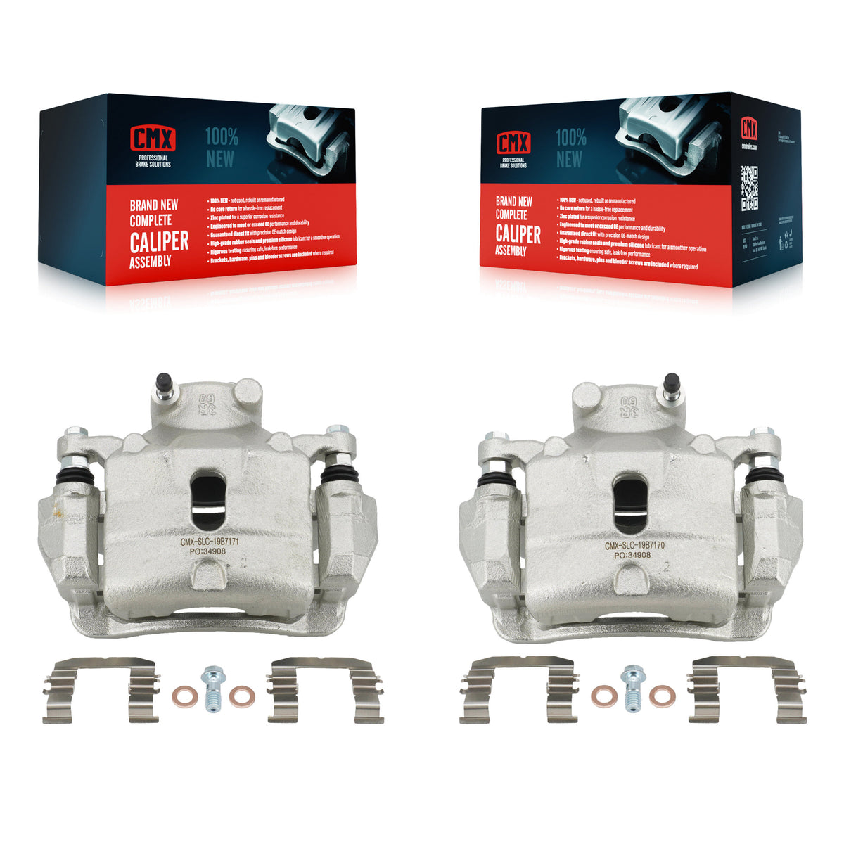 Front Brake Caliper Left Right Side (Driver Passenger) Kit For Hyundai Sonata Kia Optima KBC-100216