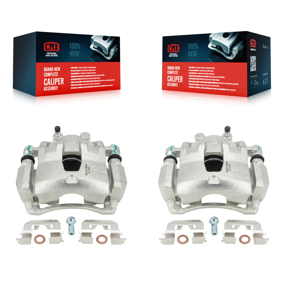 Front Disc Brake Caliper Assembly Left Right Side (Driver Passenger) Kit For 2012-2017 Hyundai Accent Kia Rio KBC-100223