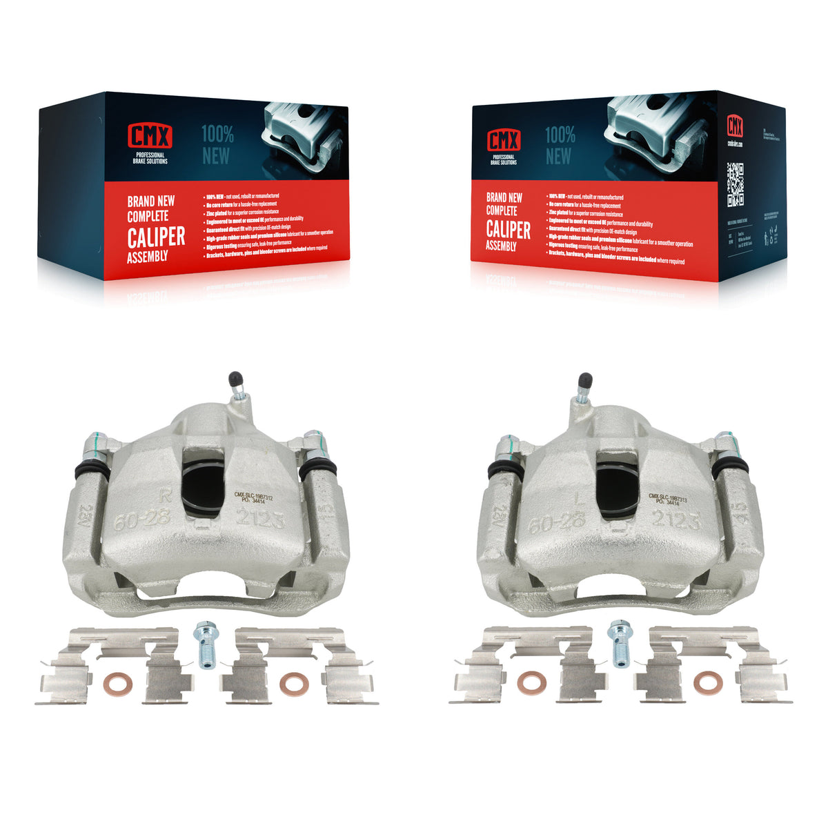 Front Brake Caliper Left Right Side (Driver Passenger) Kit For 2014-2015 Lexus IS250 AWD KBC-100226