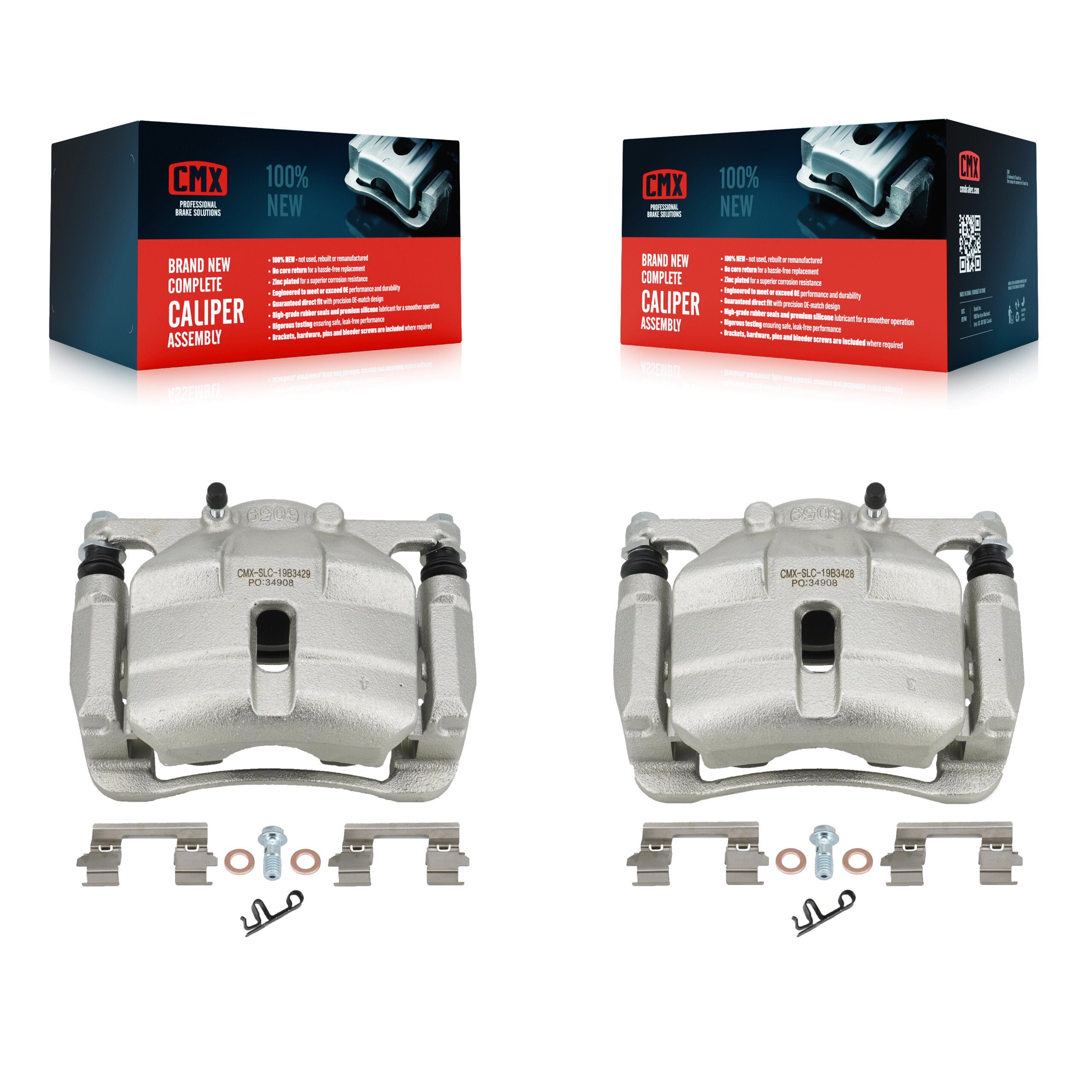 Front Disc Brake Caliper Left Right Side Kit For Nissan Rogue Suzuki Kizashi Select KBC-100239