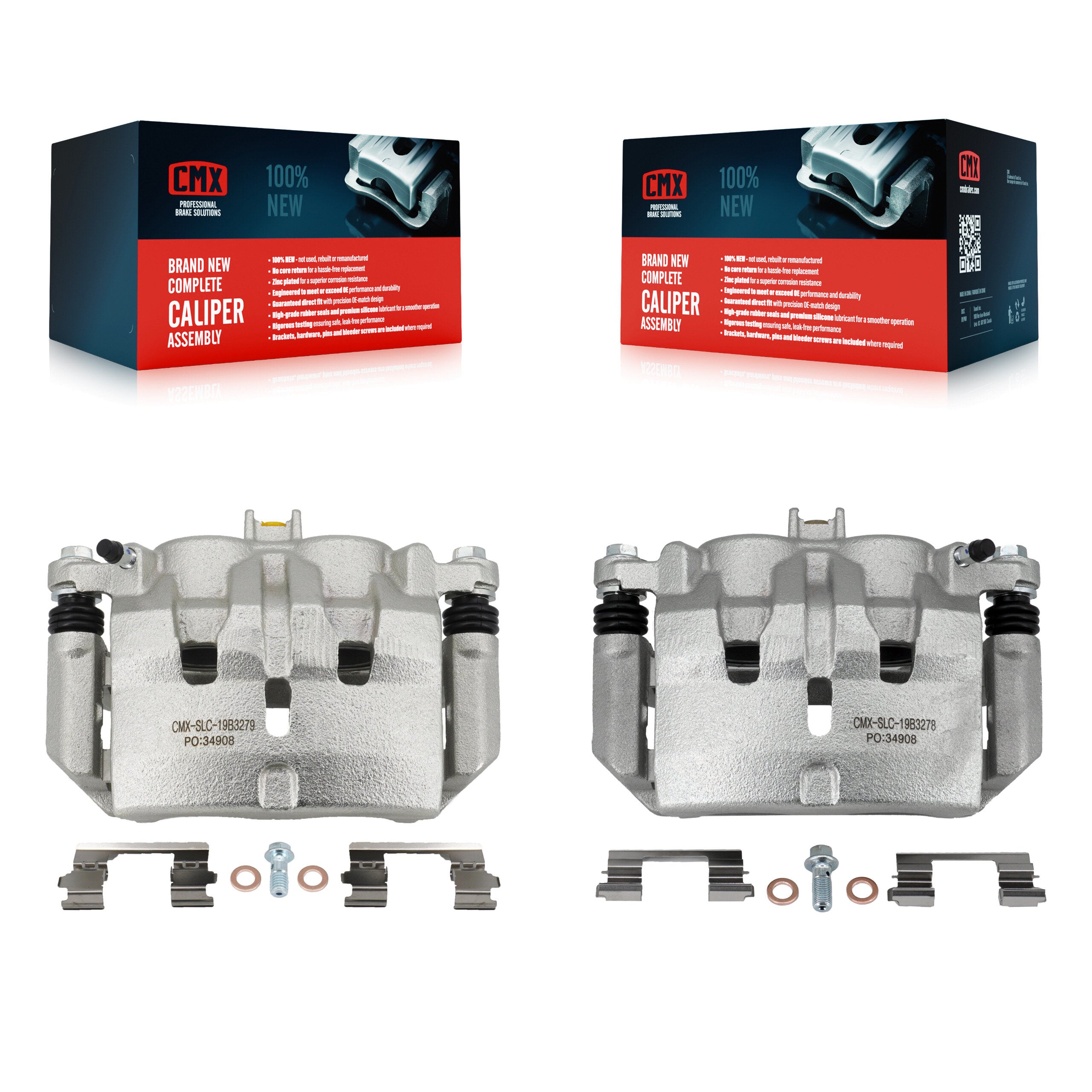 Front Disc Brake Caliper Left Right Side (Driver Passenger) Kit For Acura MDX ZDX KBC-100249
