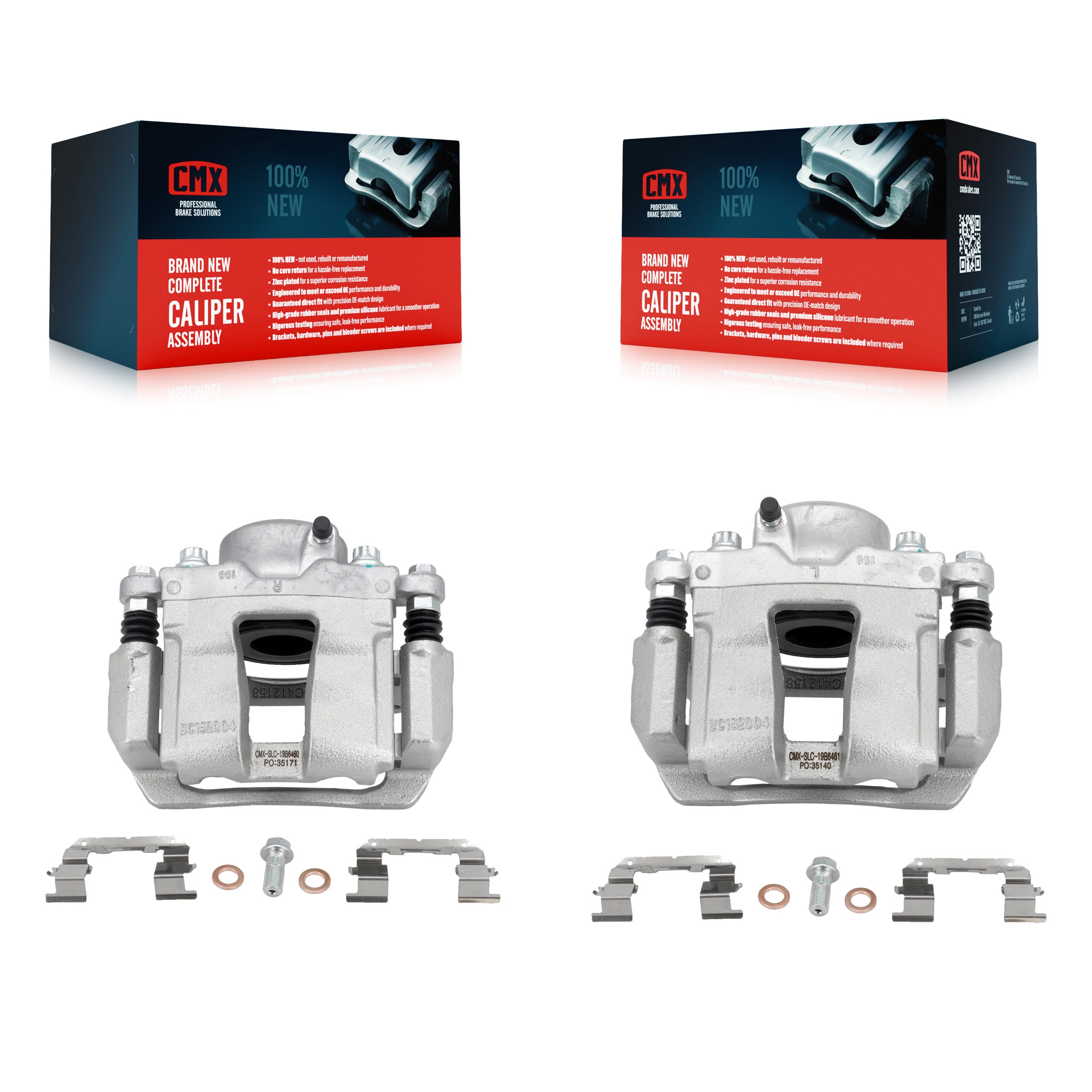 Front Brake Caliper Left Right Side (Driver Passenger) Kit For Hyundai Sonata Kia Optima KBC-100256
